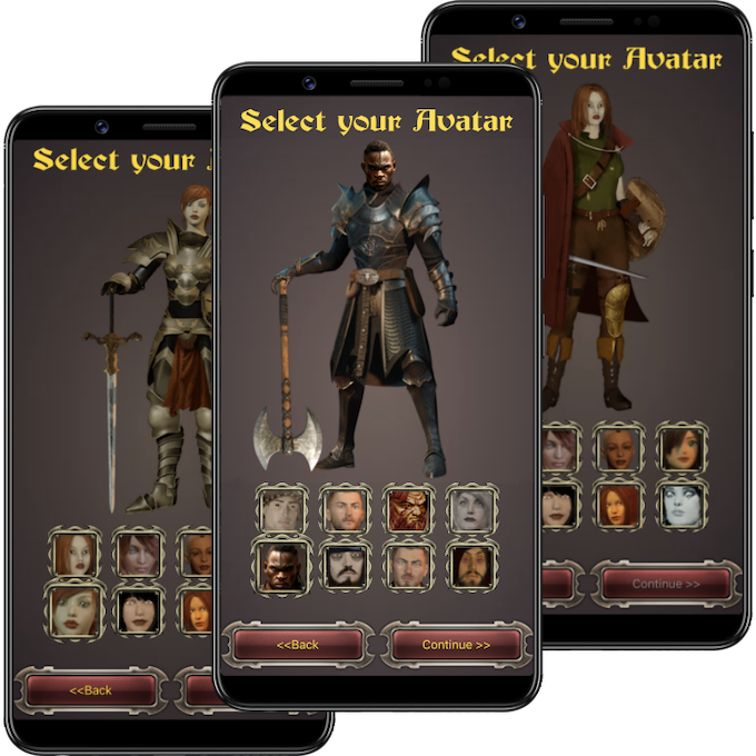 Select from 16 Character Avatars